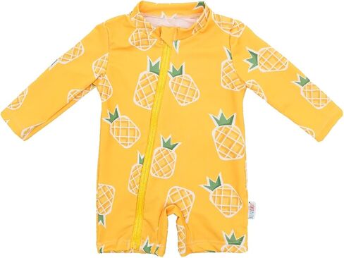 ALVABABY Long Sleeve Baby/Toddler Boy Girl Rash Guard Sets, UPF 50+ Sun Protection One Piece Zipper Bathing Suit Swimsuit in Kuwait