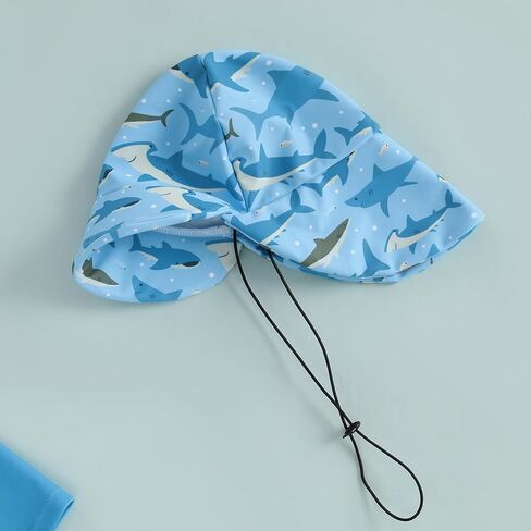 Baby Boy Swimsuit Set Toddler Rash Guard Swimwear Short Sleeve Swim Shirt Trunks with Sunhat 3Pcs Beachwear in Saudi Arabia