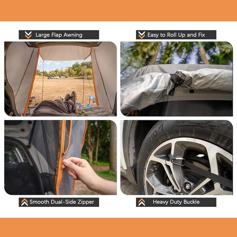 خيمة HEYTRIP SUV للتخييم مع أقطاب تصميم باب مزدوج خيمة تخييم SUV مقاومة للماء خيمة تخييم للسيارة للأزواج أو العائلة in Kuwait