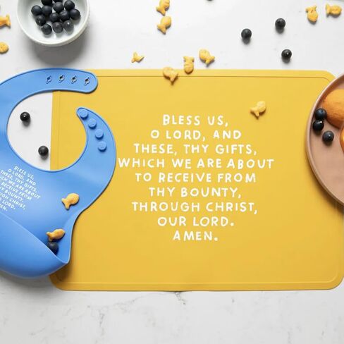 Be A Heart Silicone Placemats for Kids and Toddlers, BPA-Free Non-Slip Baby Placemat, Baby Baptism Gift (Sage Green) in Saudi Arabia
