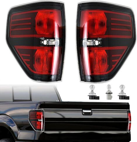 مجموعة مصابيح الذيل متوافقة مع مصابيح الفرامل الخلفية Ford F150 F-150 2009-2014، استبدال OE مع المصابيح والمقبس، جانب الركاب والسائق in Saudi Arabia