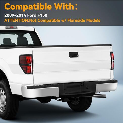 مجموعة مصابيح الذيل متوافقة مع مصابيح الفرامل الخلفية Ford F150 F-150 2009-2014، استبدال OE مع المصابيح والمقبس، جانب الركاب والسائق in Saudi Arabia