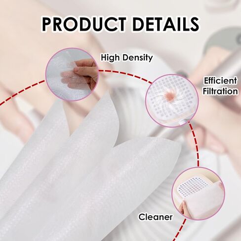 300 Sheets Nail Dust Collector Filter Paper: Disposable Dust Vacuum Filter for Most Nail Dust Fan Extractor Machine, Dust Cleaner Replacement Filter Paper Nail Tech Supplies Accessories for Home Salon in Kuwait