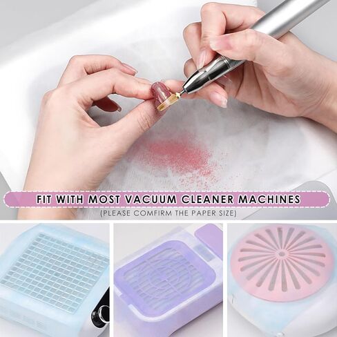 300 Sheets Nail Dust Collector Filter Paper: Disposable Dust Vacuum Filter for Most Nail Dust Fan Extractor Machine, Dust Cleaner Replacement Filter Paper Nail Tech Supplies Accessories for Home Salon in Kuwait