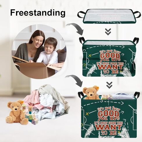 Clastyle Vintage Sport Ball Storage Storage Basket Baby Laundry Gerfer Boy Gift Toy Box Toyblible Organizer Congery Bin لغرفة النوم ، كرة القدم الخضراء ، 40*30*30 سم in Saudi Arabia