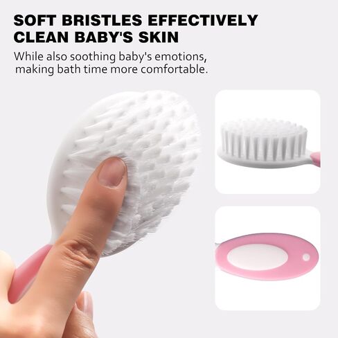 Baby Grooming Kit,Baby Health Care Kit,Baby Brush Soft Bristles 5 pcs Baby Nail Kit Nursery Care Kit Baby Hair Brush Hair Comb Nail Kit Safety Cutter Nail Clipper Set Pink in Kuwait