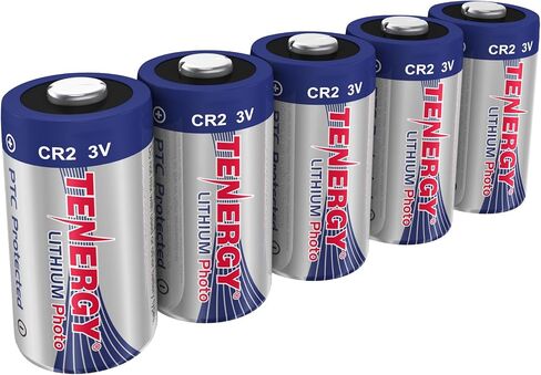 Tenergy CR2 3V Lithium Battery Non-Rechargeable PTC Protected High Performance CR2 Batteries for Flashlight, Digital Cameras, Toys, Alarm Systems, 5 Pack in Saudi Arabia