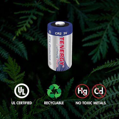 Tenergy CR2 3V Lithium Battery Non-Rechargeable PTC Protected High Performance CR2 Batteries for Flashlight, Digital Cameras, Toys, Alarm Systems, 5 Pack in Saudi Arabia