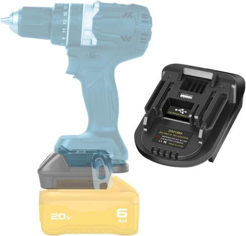 بالنسبة لمحول بطارية DeWalt ، قم بتحويل بطارية الليثيوم DeWalt 20V 60V للعمل في أدوات طاقة لاسلكية أخرى (لبطارية DeWalt إلى أداة Makita) in Saudi Arabia