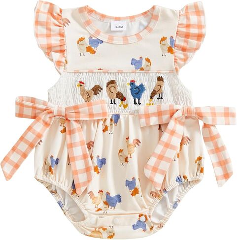 Newborn Baby Girl Easter Outfit Infant Girl Clothes Baby Easter Romper Jumpsuit Summer Baby Girl Clothes in Kuwait