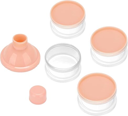 Accmor Formula Dispenser On The Go, 4 Compartments Stackable Formula Container for Travel, Baby Milk Powder Kids Snack Container, BPA Free ﻿ in Kuwait