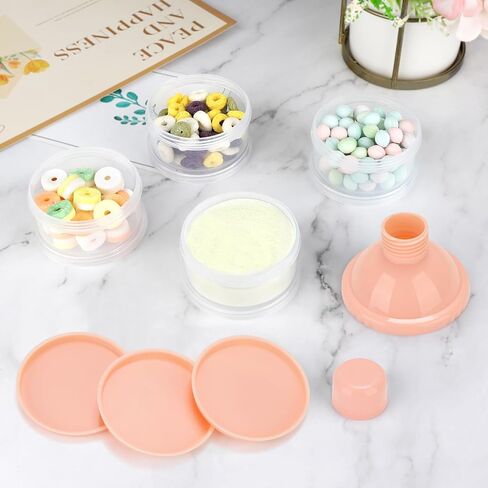 Accmor Formula Dispenser On The Go, 4 Compartments Stackable Formula Container for Travel, Baby Milk Powder Kids Snack Container, BPA Free ﻿ in Kuwait