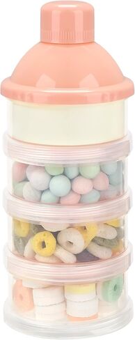 Accmor Formula Dispenser On The Go, 4 Compartments Stackable Formula Container for Travel, Baby Milk Powder Kids Snack Container, BPA Free ﻿ in Kuwait