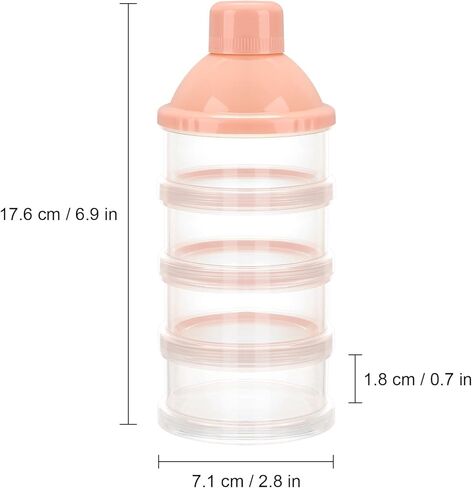 Accmor Formula Dispenser On The Go, 4 Compartments Stackable Formula Container for Travel, Baby Milk Powder Kids Snack Container, BPA Free ﻿ in Kuwait