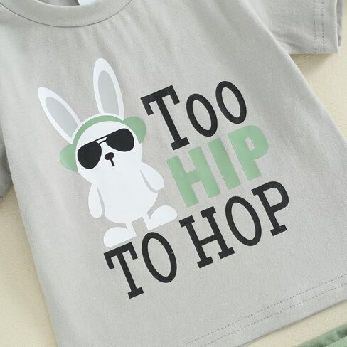 Hnyenmcko Toddler Baby Boy Easter Easter Stepits Bunny Letter Print There Short Sleeve Thirt و Disual Shorts مجموعات 2 مساءً الصيف in Kuwait