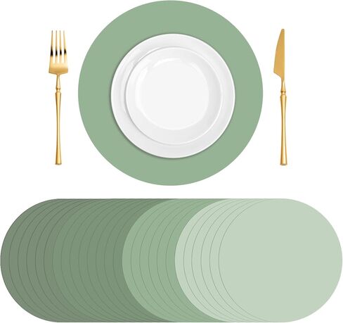100 Pcs Pink Paper Place Mats 13.5 Inch Round Placemats Gradient Disposable Table Mats for Birthday Party Wedding Baby Shower Reception Decor in Saudi Arabia