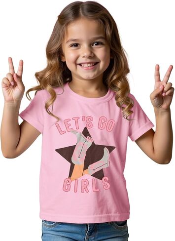 Izyjoy Toddler Baby Bird Girl Western Rodeo Shirt Cowgirl Let Go Go Go Girl in Kuwait