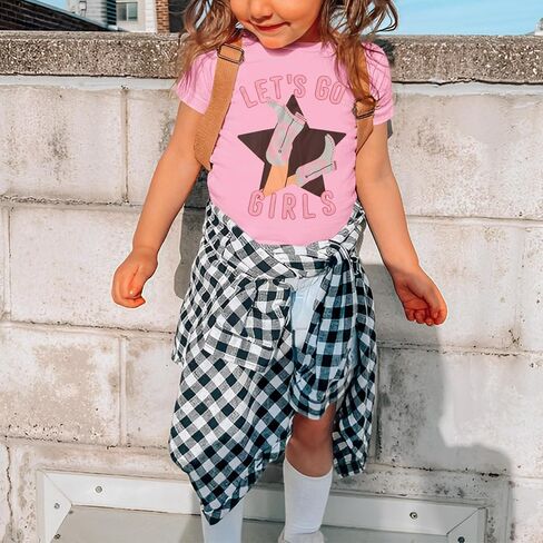 Izyjoy Toddler Baby Bird Girl Western Rodeo Shirt Cowgirl Let Go Go Go Girl in Kuwait