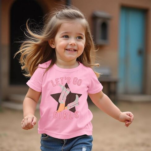 Izyjoy Toddler Baby Bird Girl Western Rodeo Shirt Cowgirl Let Go Go Go Girl in Kuwait