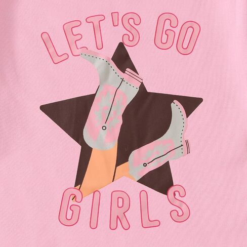 Izyjoy Toddler Baby Bird Girl Western Rodeo Shirt Cowgirl Let Go Go Go Girl in Kuwait