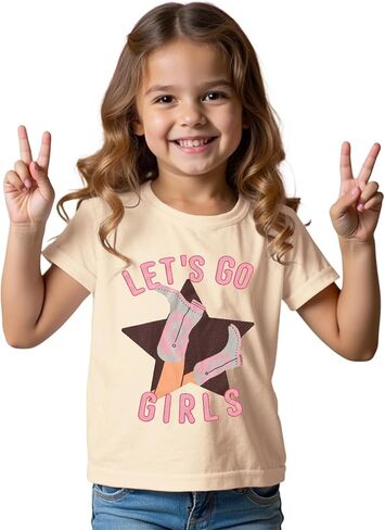 Izyjoy Toddler Baby Bird Girl Western Rodeo Shirt Cowgirl Let Go Go Go Girl in Kuwait