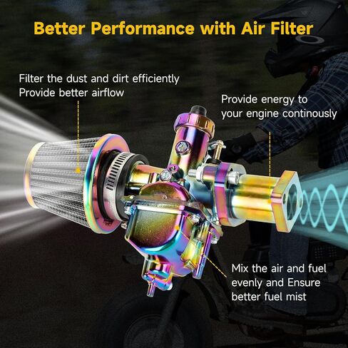 HIAORS VM22 26mm Carburetor Exhaust Pipe Muffler Jet Kit for Predator 212cc 196cc 224cc 6.5HP Coleman CT200U BT200X Baja Warrior MB200 GX160 OHV Clone Engine Mini Bike KT196 Go Kart Performance Parts in Saudi Arabia