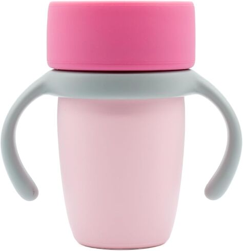 Weesprout Cup Training Cup - Silicone Sippy Cup مع مقابض قابلة للإزالة للفطام من الزجاجة - أكواب طفل مقاوم للانتقال الانتقالية - تصميم لا تتجه (السماء/اللون الأخضر/الرمادي الفاتح) in Saudi Arabia