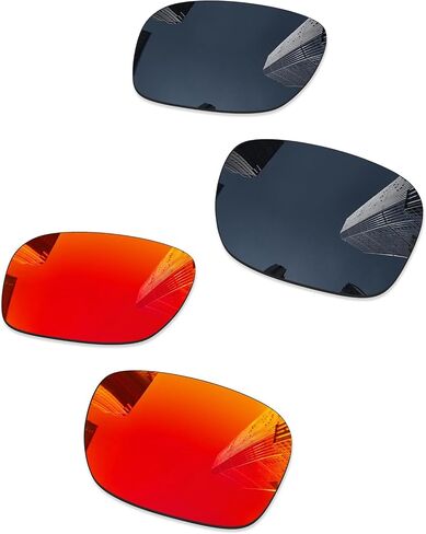 زوجان من العدسات البديلة المستقطبة لنظارات Oakley Hijinx OO9021 الشمسية - أسود + فضي تيتانيوم in Kuwait