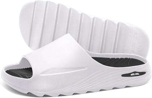 Womens Recovery Slide Sandals with Comfortable Plantar Fasciitis Arch Support Orthotic, Odorless, Non Slip, Lightweight, Thick Cushion Slippers for House, Outdoor Walking in Saudi Arabia