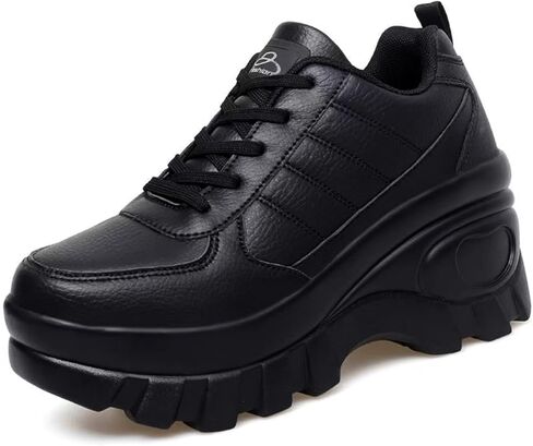 Women's Wedge Sport Walking Chunky Platform Non-Slip Running Shoes Comfort Casual Work Shoes in Saudi Arabia
