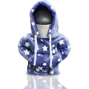Gear Stick Hoodie Mini Sweater Hoodie Gear Shift Hoodie Upgrade Star Glow in the Dark Shift Knob Cover Universal Funny Car Shifter Cover, Black, Type A