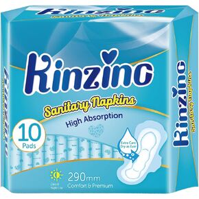 Maxi Pads for Women Heavy Flow with Wings Pure Cotton Panty Liners 10 Count Fragrance-Free Pad
