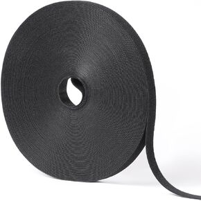 1/2in x 200ft Hook and Loop Roll | Double-Sided Strips, Self-Gripping Straps | Reusable Multi-Purpose Wrap Fasteners for Home, Office, Data Center, and More (100ft x 2 Rolls)