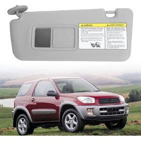 ZONFANT Left Driver Side Grey Sun Visor Compatible with 2004 2005 Toyota RAV4, Replaces#74320-42420-B0