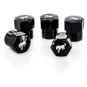 Ford Bronco Black Plastic Tire Valve Stem Cap Covers (Pack of 5) in Kuwait