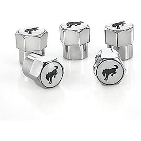 Ford Bronco Black Plastic Tire Valve Stem Cap Covers (Pack of 5)