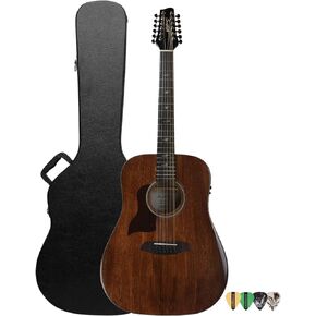 Sawtooth Mahogany Series Left-Handed 12-String Solid Mahogany Top Acoustic-Electric Dreadnought Guitar