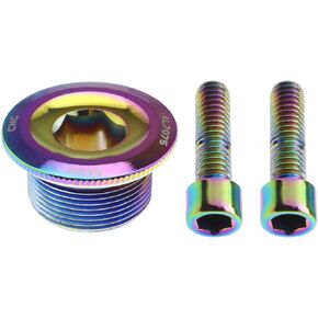 Create idea M20 Bike Crank Cover with 2PCS Bolts Hex Head Crank Arm Bolts Bicycle Crankset Screw Compatible with Shimano M4000/M590/M596/M610/M661/Deore/SLX/XT/XTR