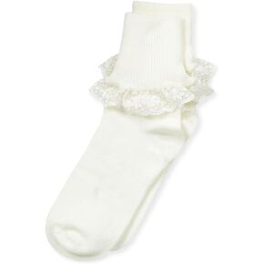 جوارب Jefferies Socks للفتيات من الدانتيل شانتيلي عبوة من 3 أزواج