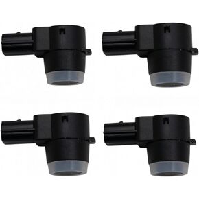 TRQ 4 Piece Bumper Parking Assist Object Sensor Kit Compatible with Buick Cadillac Chevy GMC