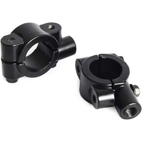 7/8" Handlebar Mirror Mount Clamps Accessories Black Motorcycle Rearview Side Mirrors Adapter(10mm)