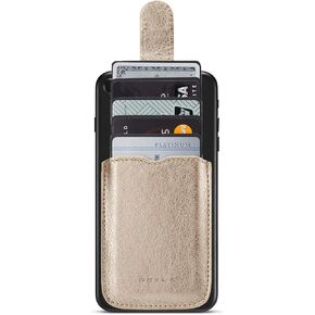 Card Holder for Back of Phone,Pu Leather RFID Blocking 5 Pull Credit Card Cash Cell Phone Wallet Pocket Stick on Back iPhone