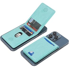 KIHUWEY for MagSafe Wallet Card Holder with Magnetic, Mag Safe Leather Detachable Kickstand RFID Wallet for iPhone 15/14 Pro Max/14 Pro/14/14 Plus/13/12 Series Not for iPhone 13/12 mini (Black)