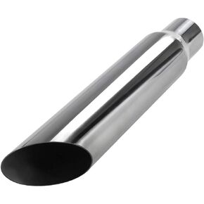 Upower Exhaust Tip 2.25" Inlet 3" Outlet 16" Long Weld On Tailpipe 2 1/4" to 3" for Car Trucks Universal Polished Stainless Steel Angle Cut