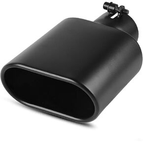 AUTOSAVER88 Square Exhaust Tip 2.5 Inch Inlet, 2.5" Inlet 3"x5.5" Outlet 9" Long Chrome-Plated Stainless Steel Rectangle Exhaust Pipe Tip for 2.5" Outside Diameter Tailpipe, Polished, Bolt on Design