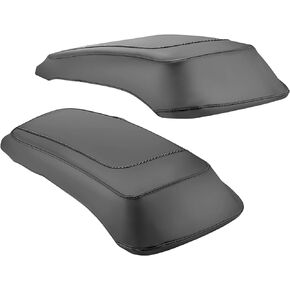 PU Leather Saddlebag Speaker Lid Bra Protective Cover Compatible with 1993-2013 Harley Touring Road King Electra Road Street Glide