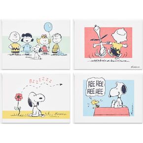 Hallmark Peanuts Blank Cards Assortment, 70th Anniversary (40 Note Cards with Envelopes)