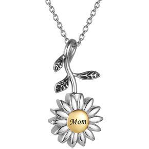 Sunflower Cremation Jewelry for Ashes for women Keepsake Stainless Steel Memorial Pendant Cremation Urn Necklace for Human Ashes