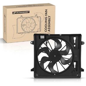 مجموعة مروحة تبريد رادياتير المحرك A-Premium متوافقة مع موديلات جيب مختارة - سلسلة JK Wrangler 2007 2008 2009 2010 2011 - استبدال # 55056642AB، 55056642AC