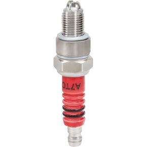 Red A7TC Spark Plug Fit for GY6 50 cc 70cc 90 cc 110cc 125 cc 150cc ATVs Dirt Bikes Go Karts Scooters Quad 4 Wheeler Pit Bike Dune Buggy Sandrail Moped Roketa Taotao Etc (1 pcs)